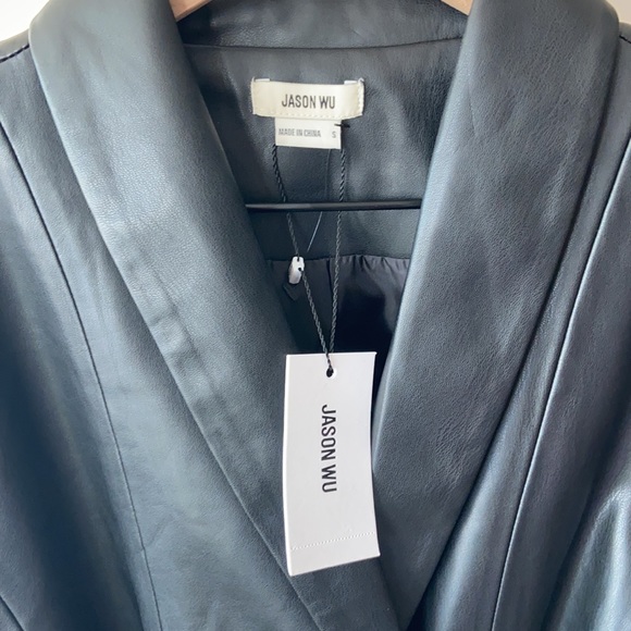 S Jason Wu Faux Leather Vest With Belt Black - Picture 4 of 10